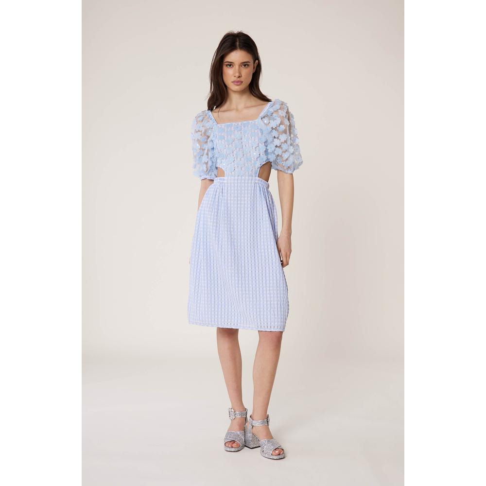Vestido Bubble Vichy - Azul - Mujer