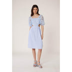 Vestido Bubble Vichy - Azul - Mujer