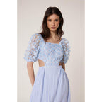 Vestido Bubble Vichy - Azul - Mujer