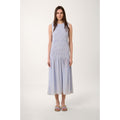 Vestido Fruncido Bubble Vichy - Azul - Mujer