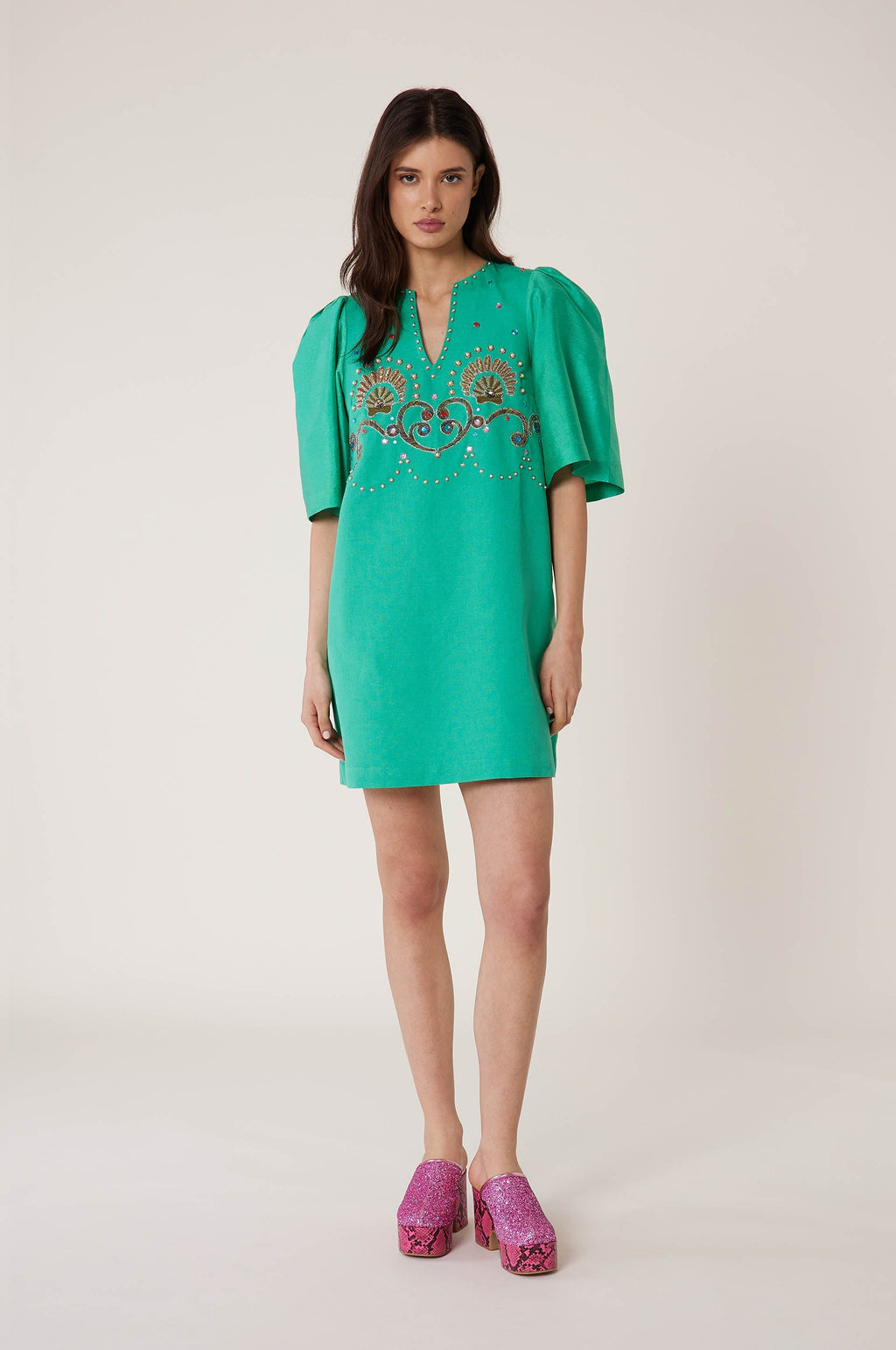 Short Shell Dress - Green