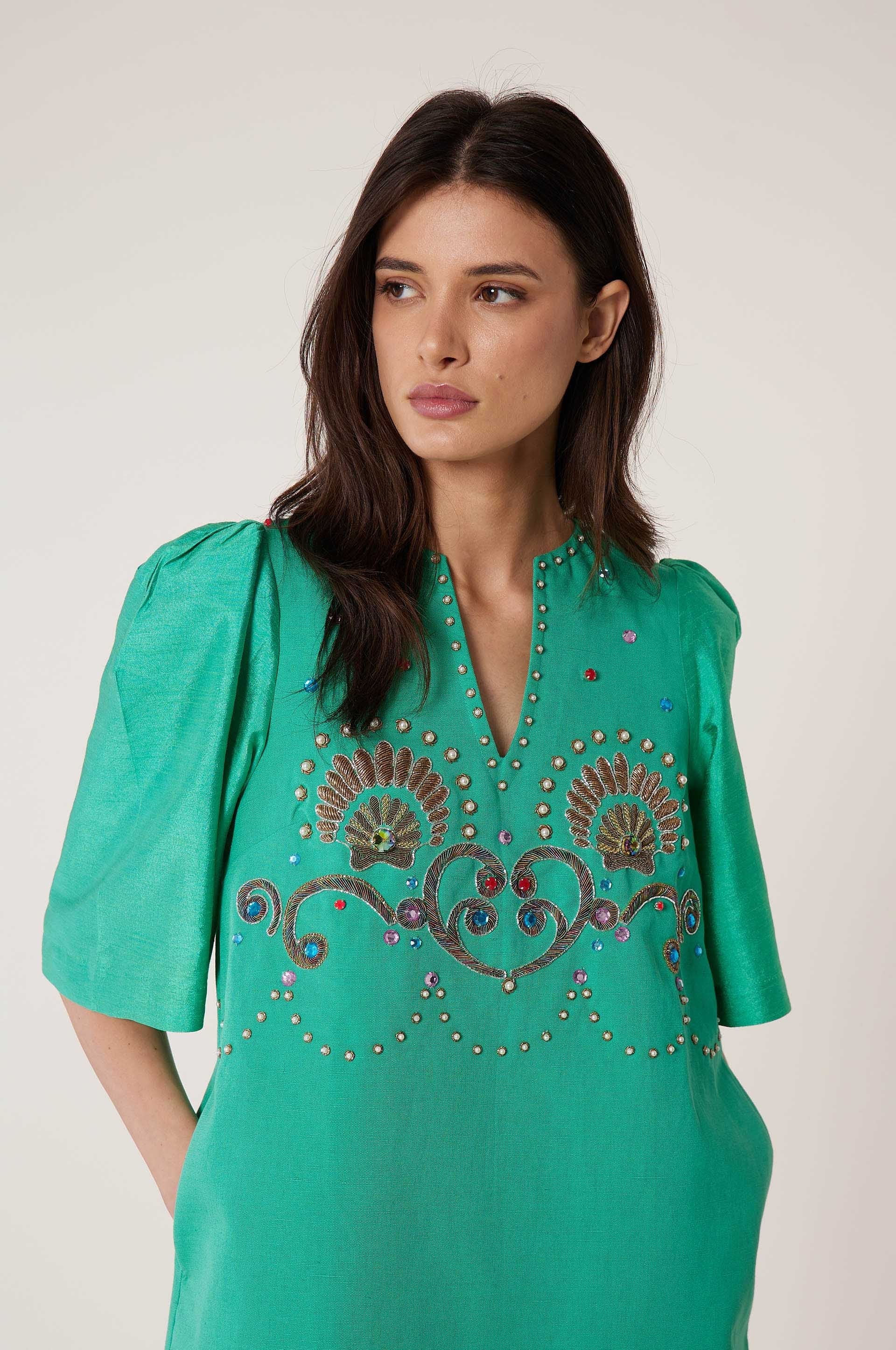 Short Shell Dress - Green