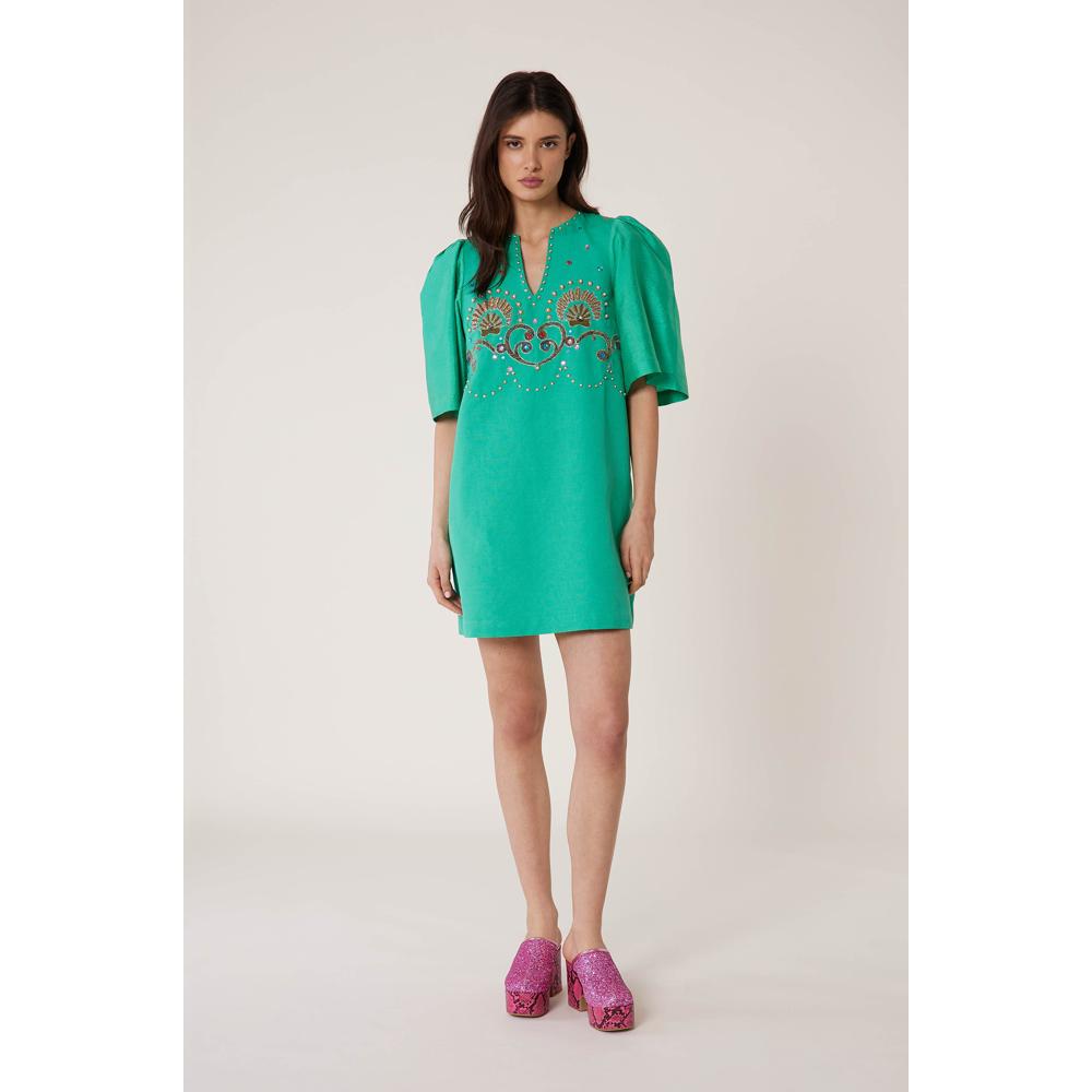 Vestido corto Concha - Verde - Mujer