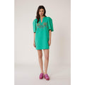 Vestido corto Concha - Verde - Mujer