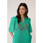 Vestido corto Concha - Verde - Mujer