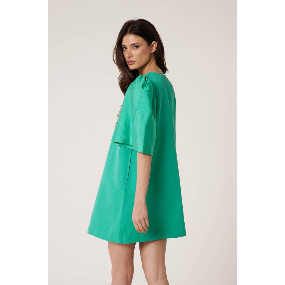 Vestido corto Concha - Verde - Mujer