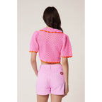 Pull Crochet Rose - Rose