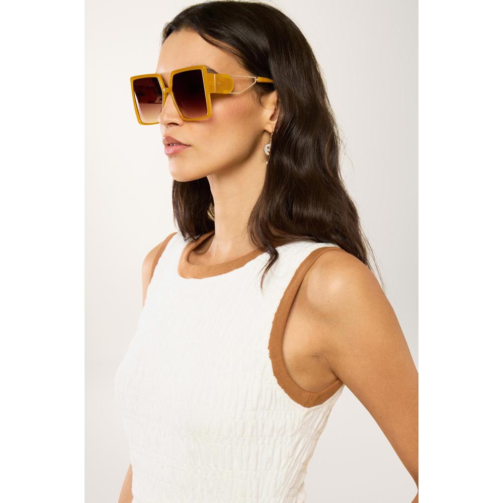 Vestido Con Smocks Daisy Playa - Blanco - Mujer