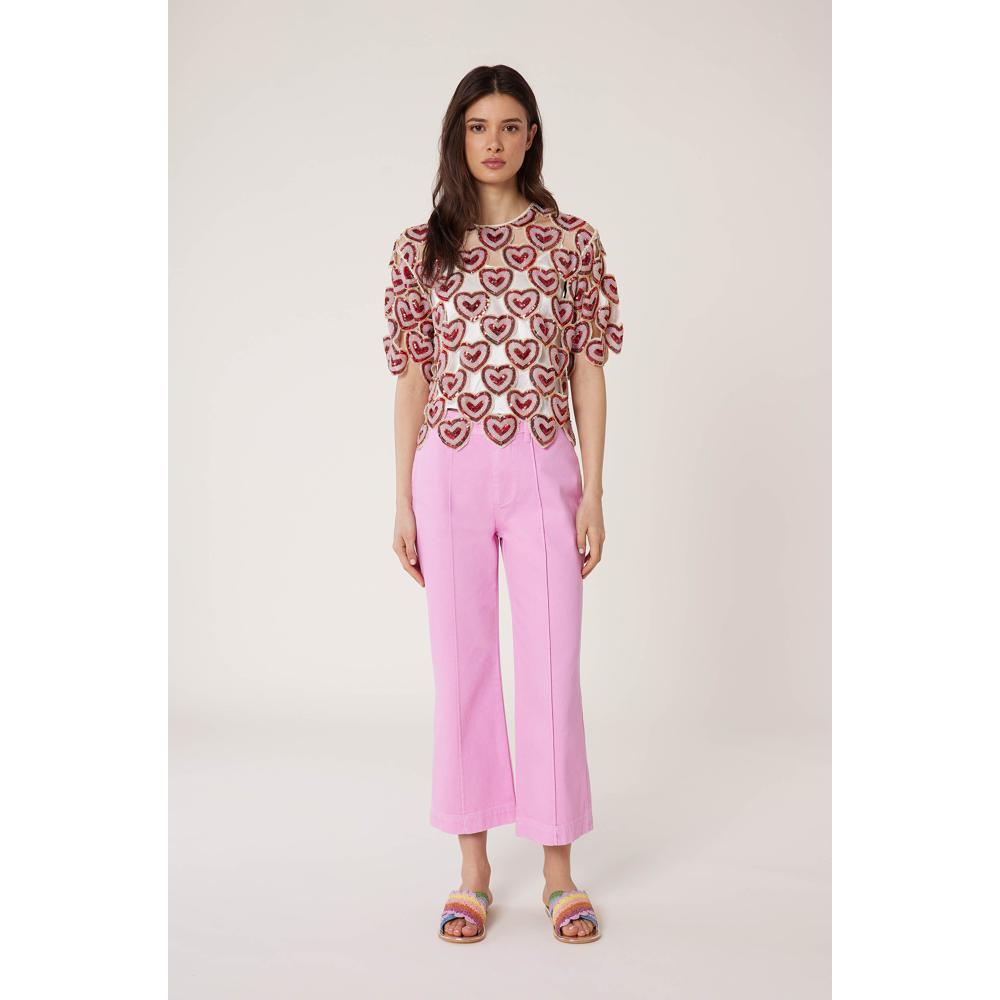 Love Sequin Top - Red - Women