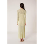 Vestido Largo de Punto Encaje - Vainilla - Mujer