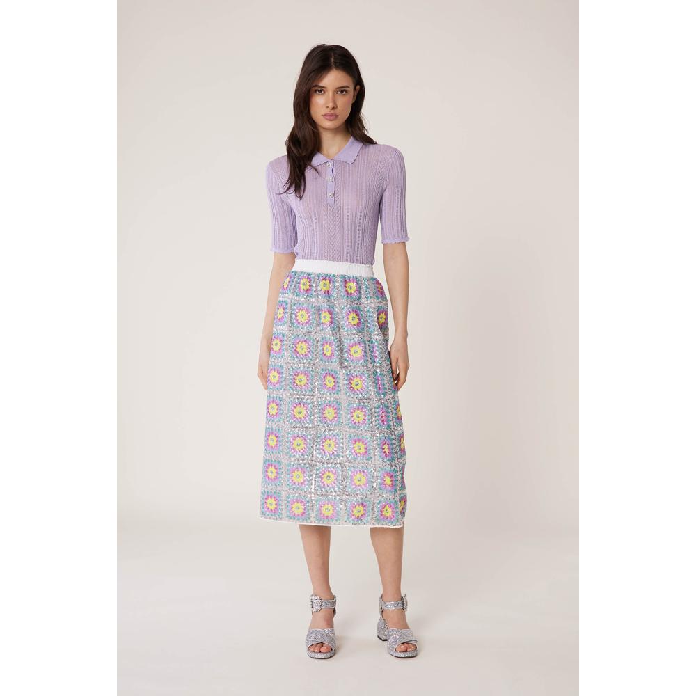Polo Punto Encaje - Lila - Mujer
