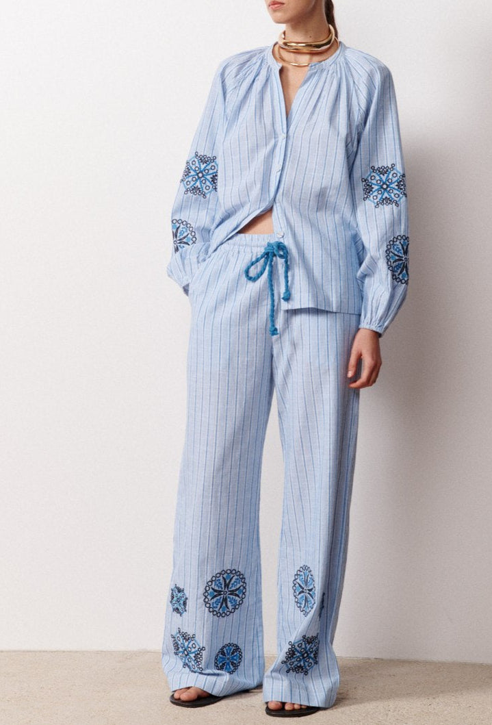 Pantalon Large Gloria - Bleu
