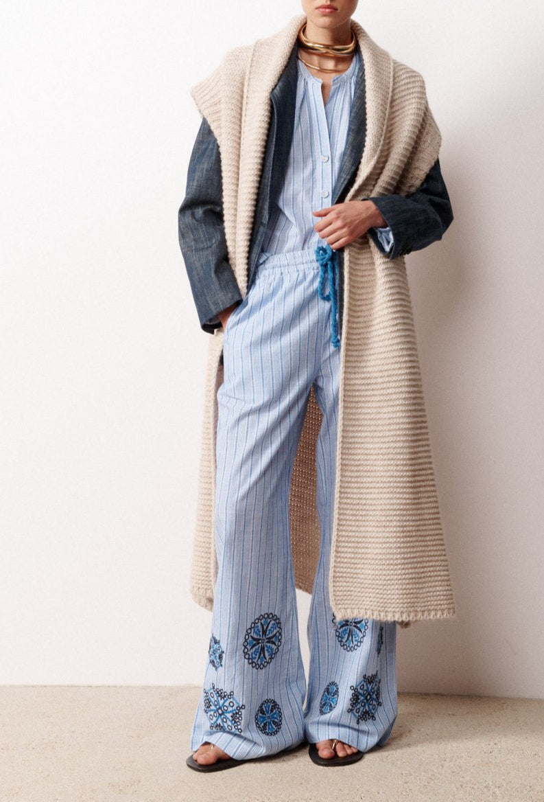 Pantalon Large Gloria - Bleu