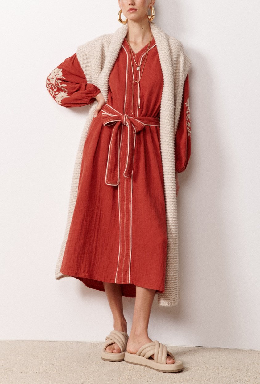 Robe Longue Gabriella - Rouille