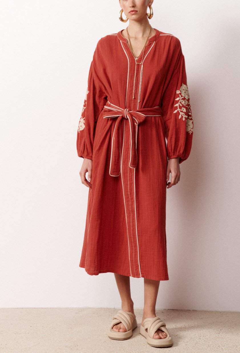 Robe Longue Gabriella - Rouille