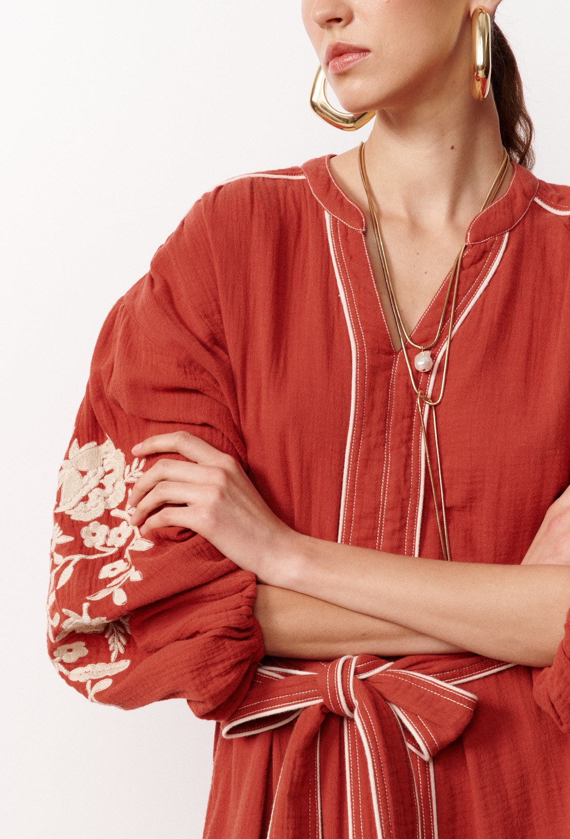 Robe Longue Gabriella - Rouille