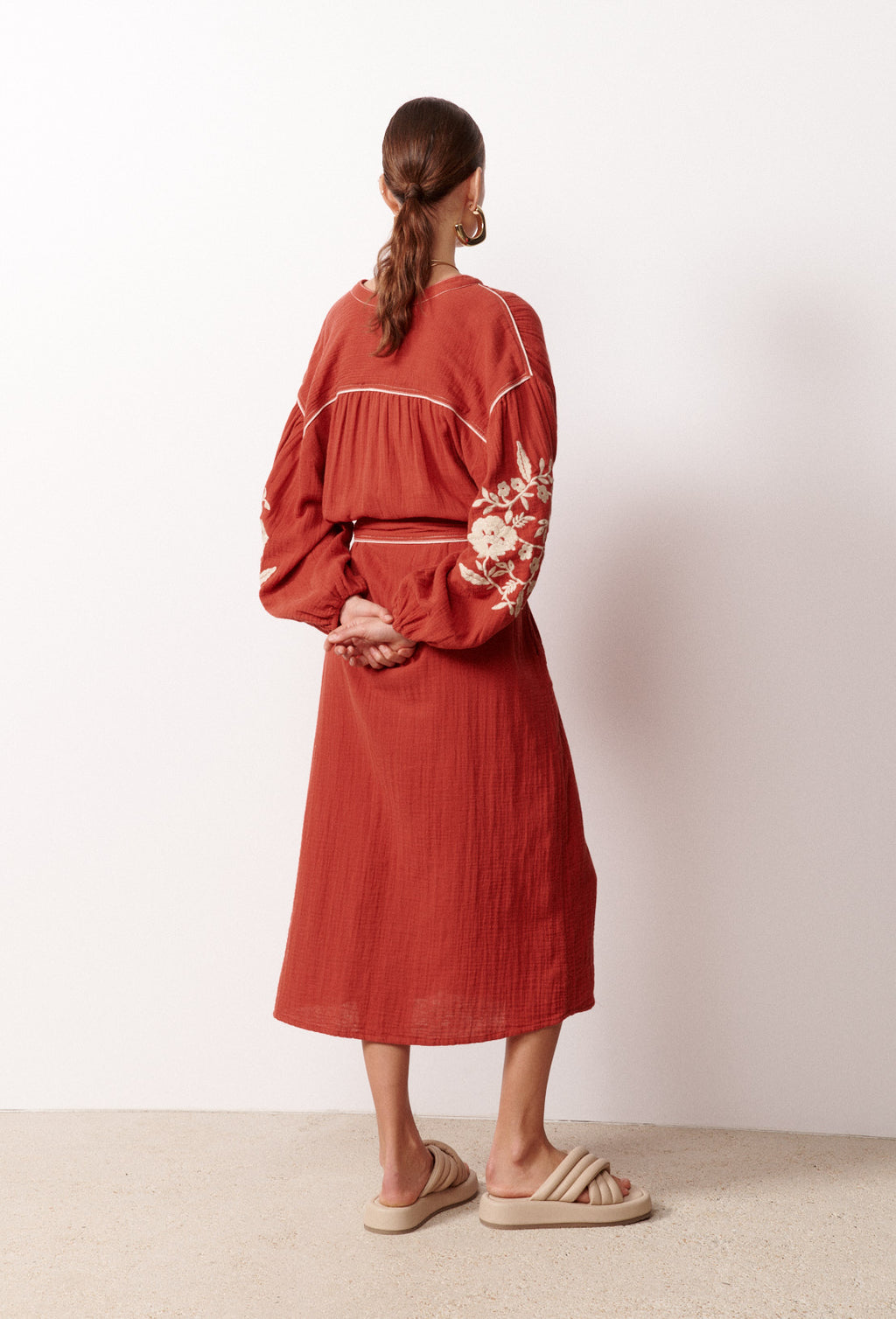 Robe Longue Gabriella - Rouille