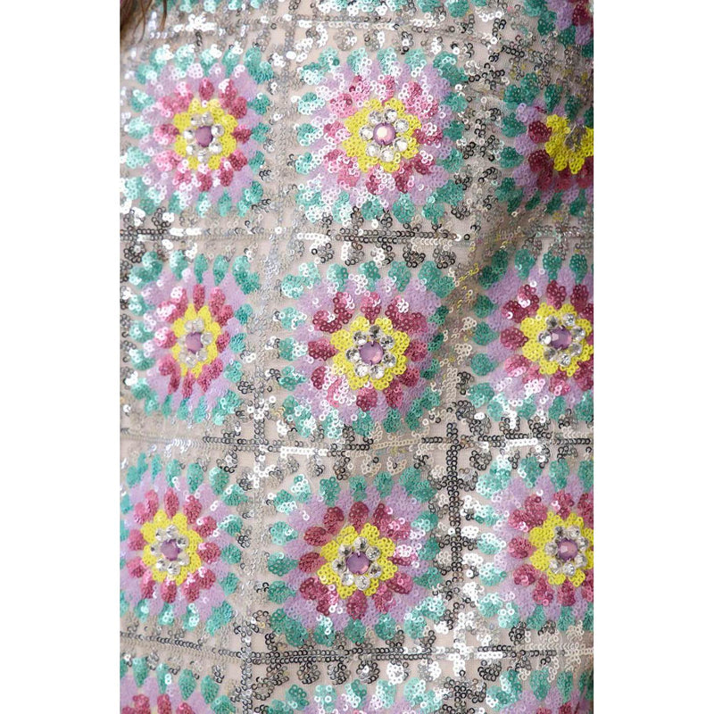 Robe Sequins Patchwork - Multico