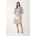 Vinyl Skirt - Silver - Women