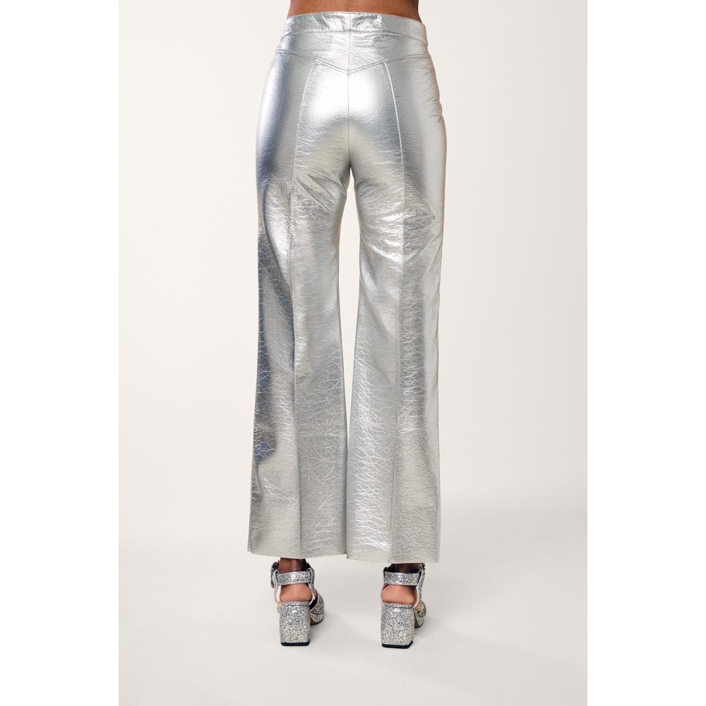 Pantalon Vinyle - Argent - Femme