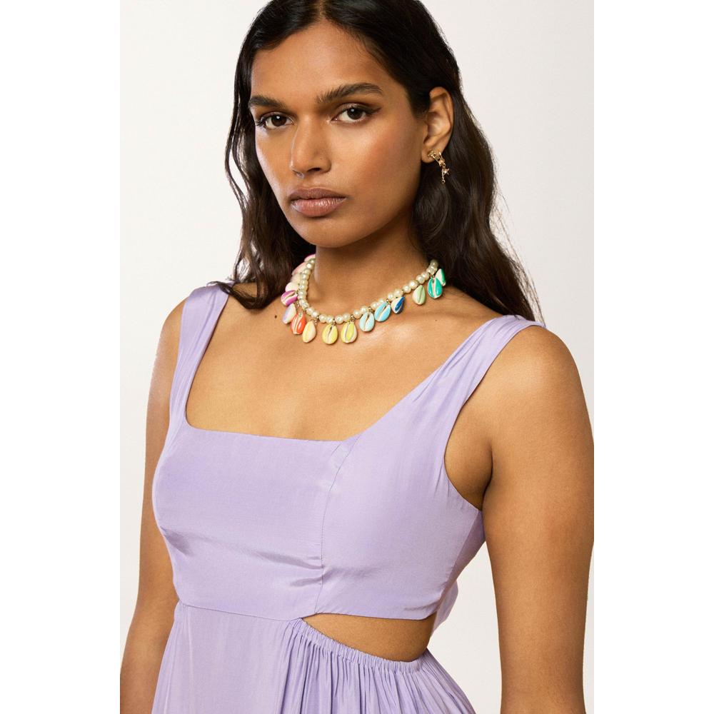 Vestido Largo Vintage Spirit - Parme - Mujer