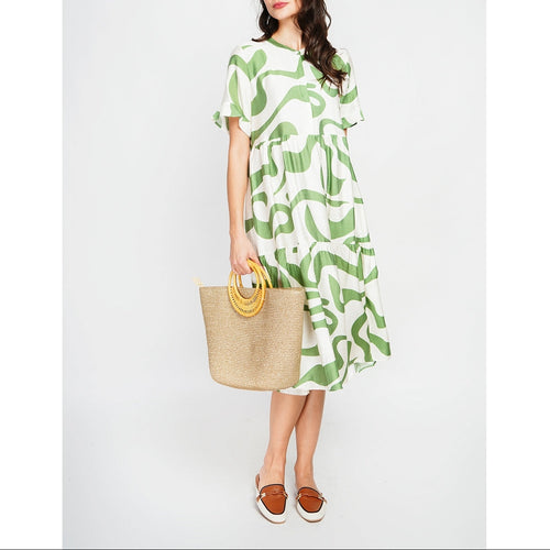 Vestido - Blanco/Menta