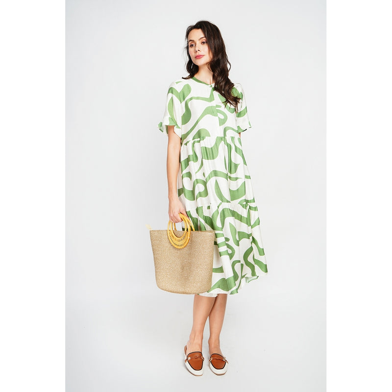 Vestido - Blanco/Menta