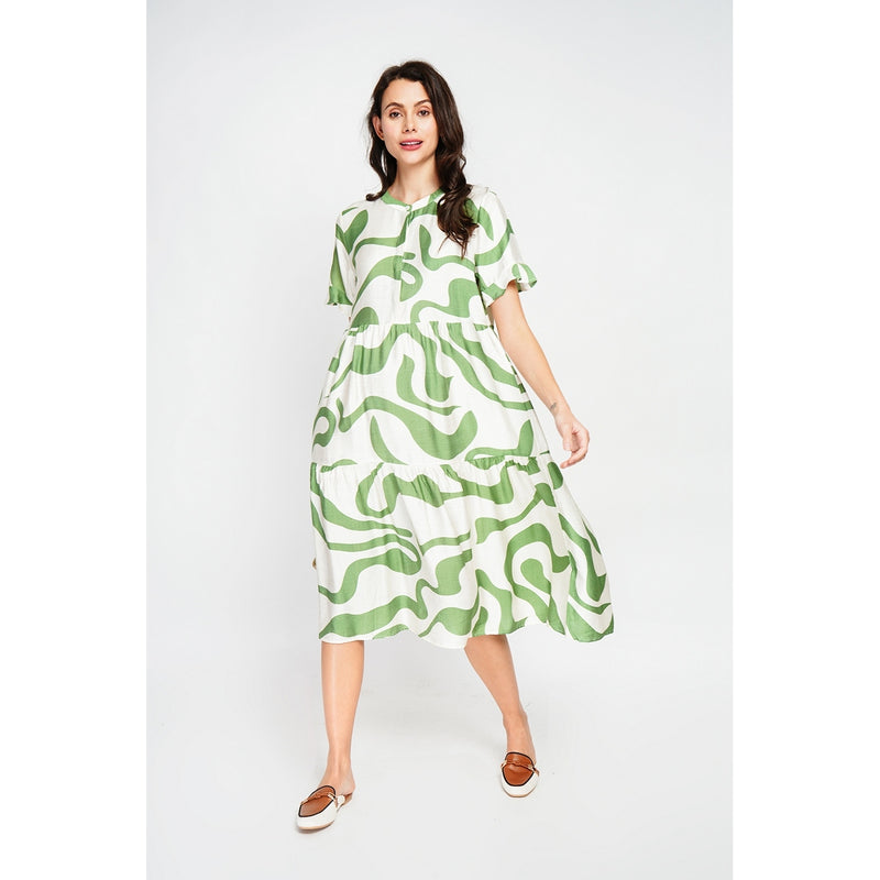 Vestido - Blanco/Menta