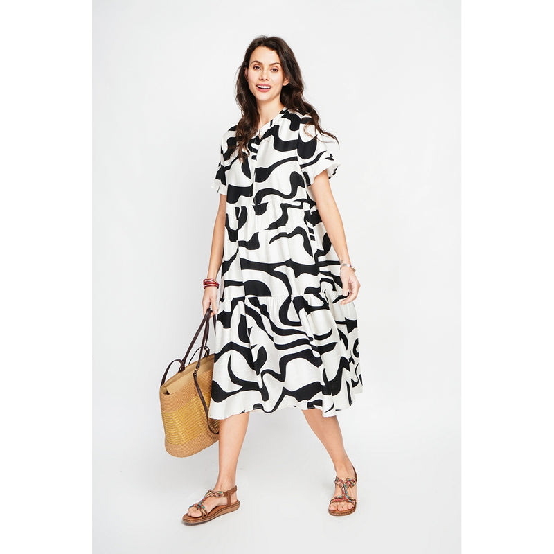 Vestido - Blanco/Negro