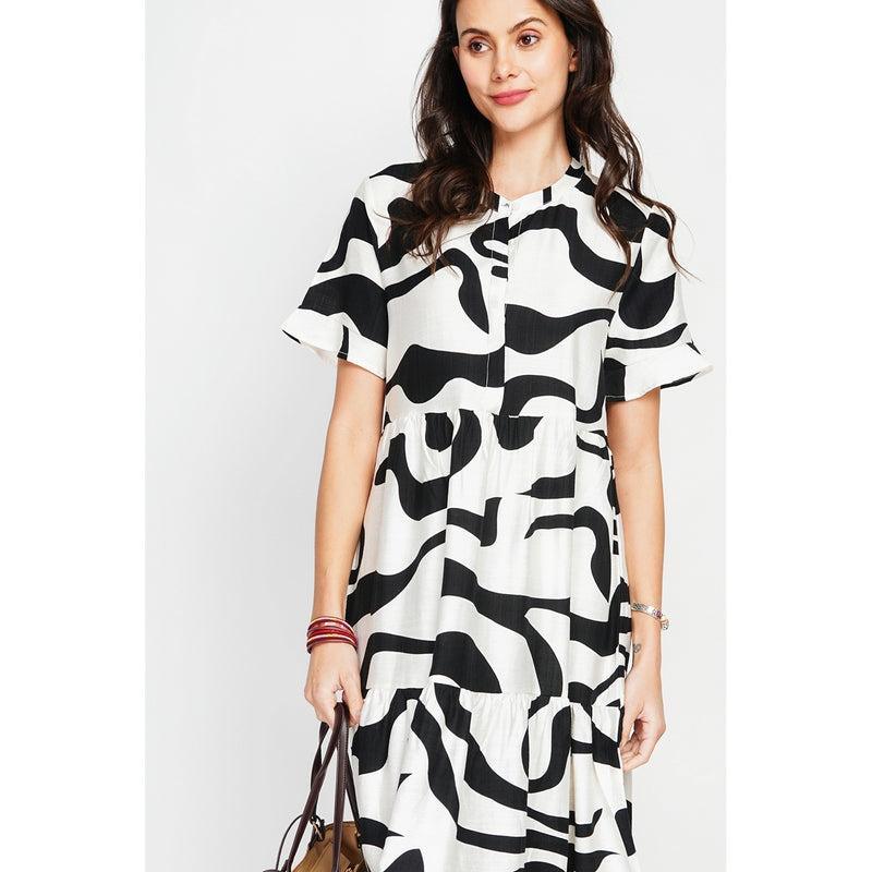 Vestido - Blanco/Negro