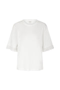 T-shirt in pizzo inglese - Bianca