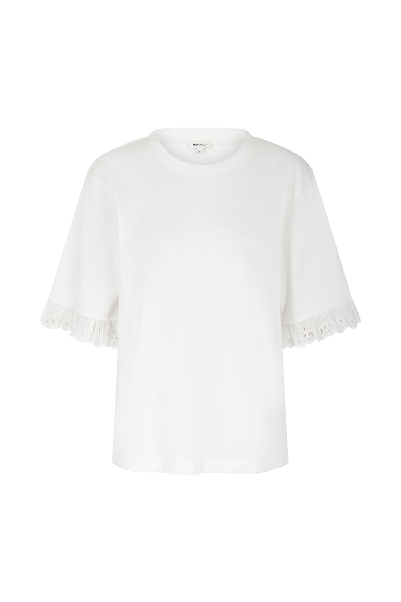 T-Shirt Broderie Anglaise - Blanc