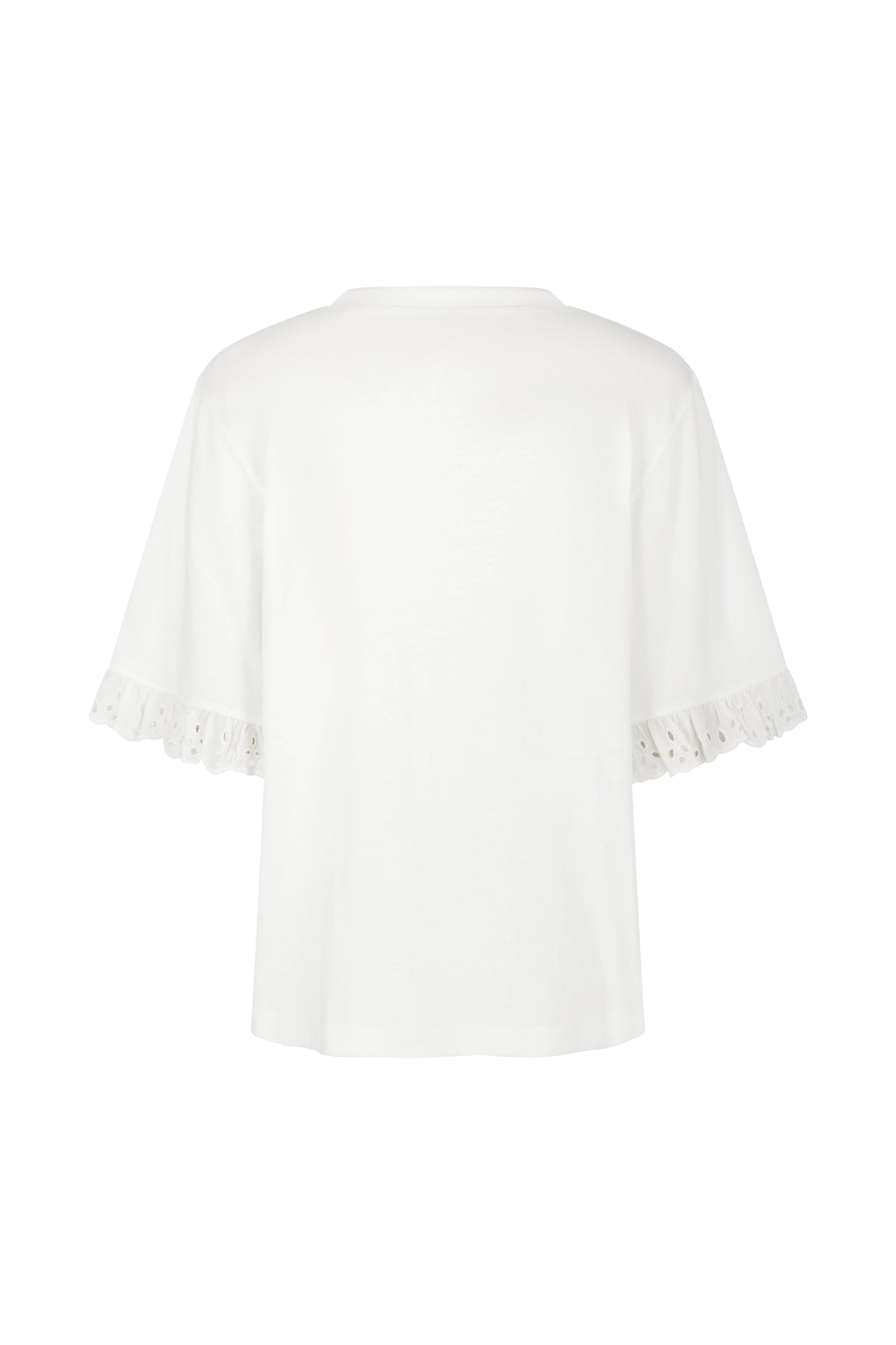 T-shirt in pizzo inglese - Bianca