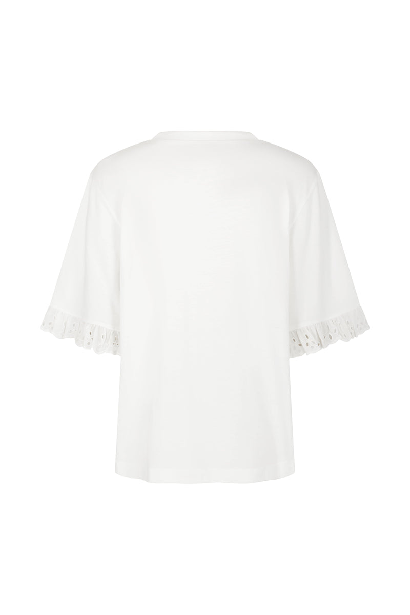 T-Shirt Broderie Anglaise - Blanc