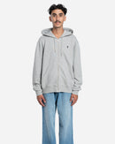 Ami Paris - Ami De Coeur Zipped Hoodie in Gray Cotton