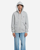Ami Paris - Ami De Coeur Zipped Hoodie in Gray Cotton