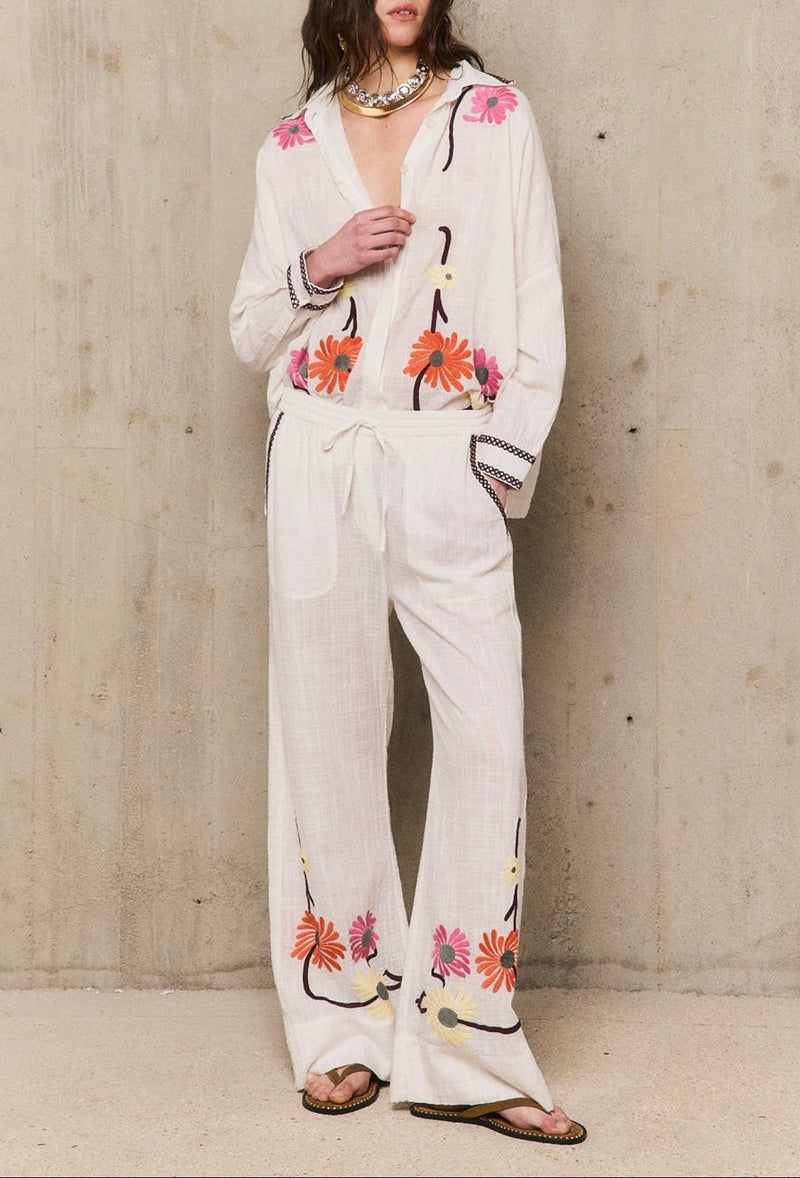 Pantalon Elastiqu Augustin - Ecru