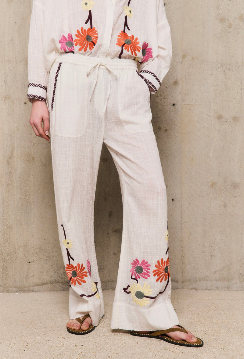 Pantalon Elastiqu Augustin - Ecru