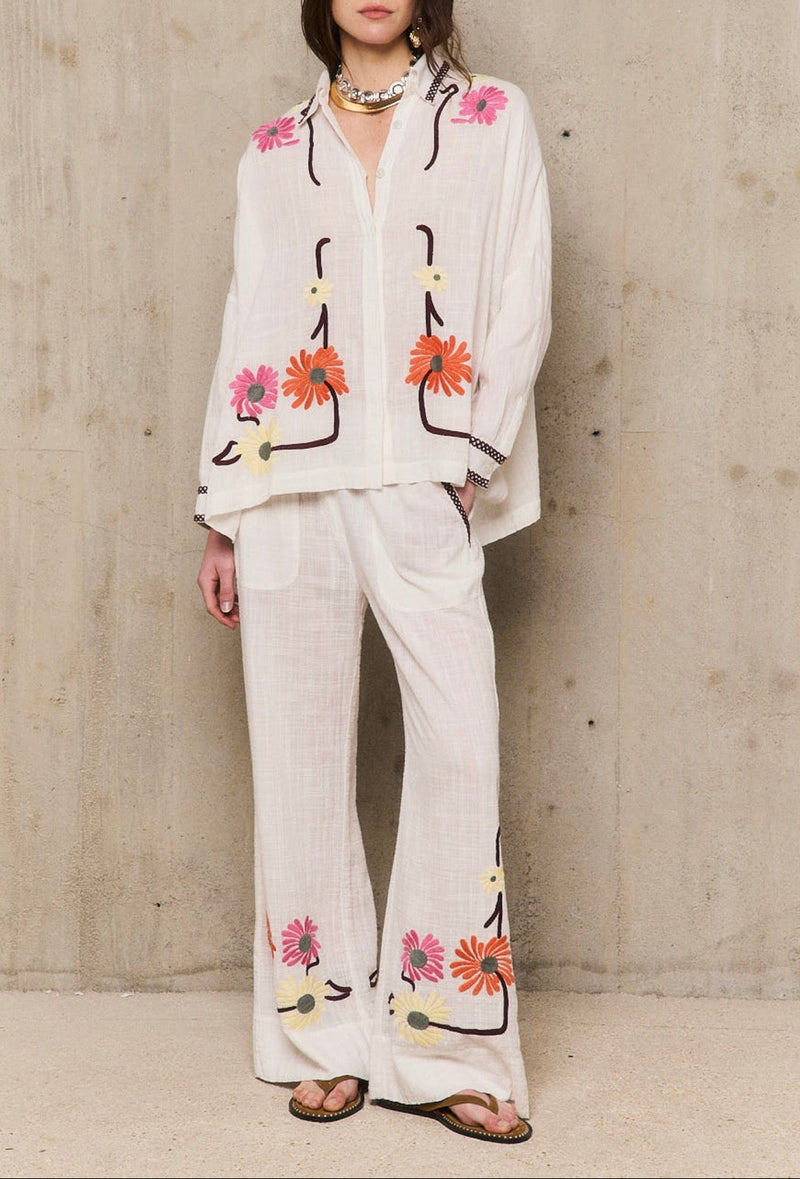 Pantalon Elastiqu Augustin - Ecru