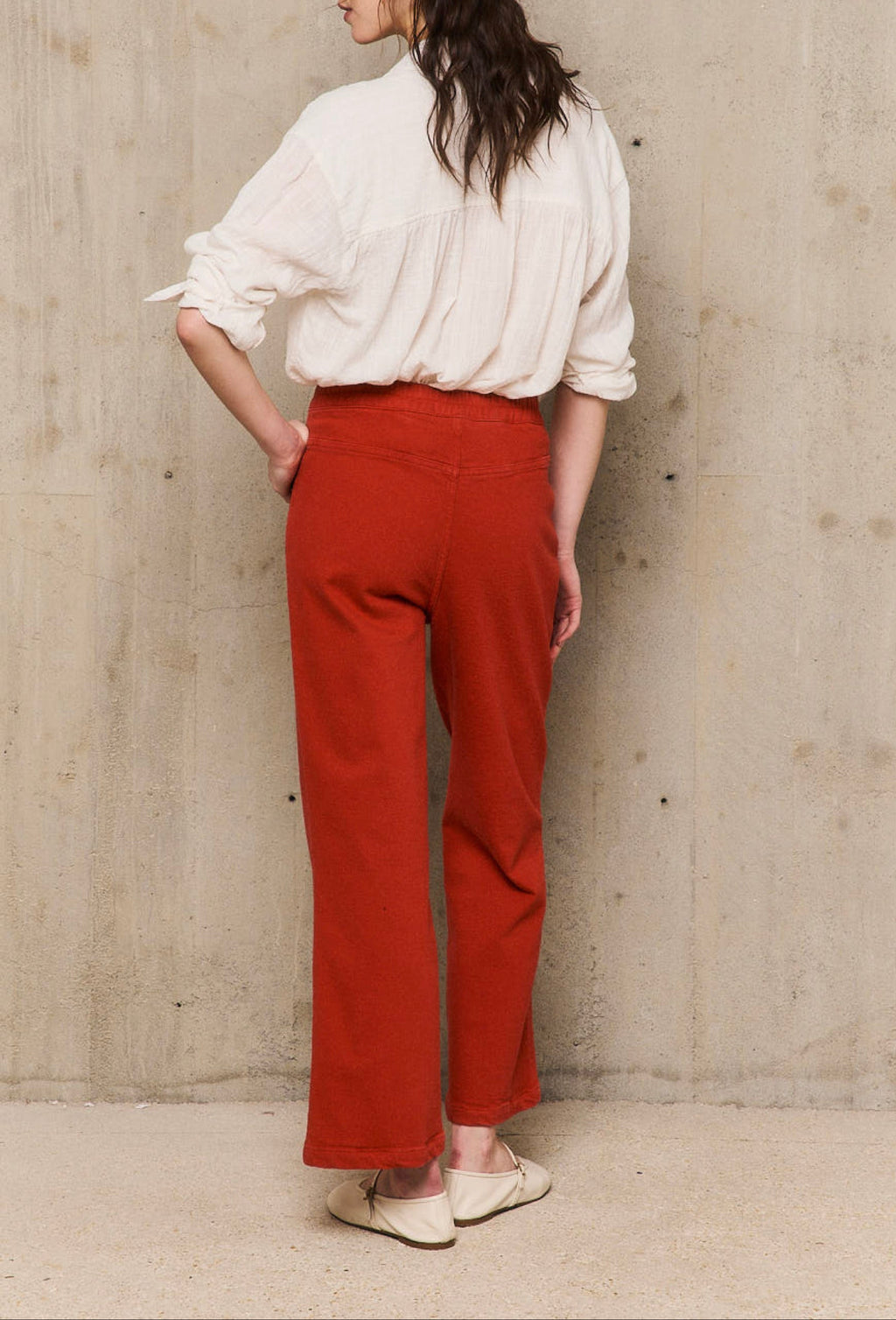 Pantalon Poches Plaquees - Corail