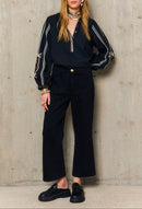 Pantalon Poches Plaquees - Noir