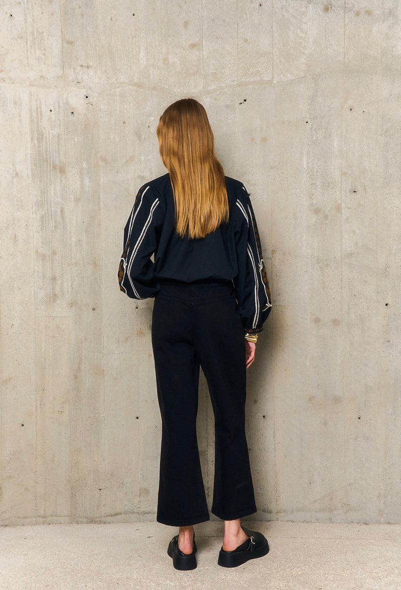 Pantalon Poches Plaquees - Noir