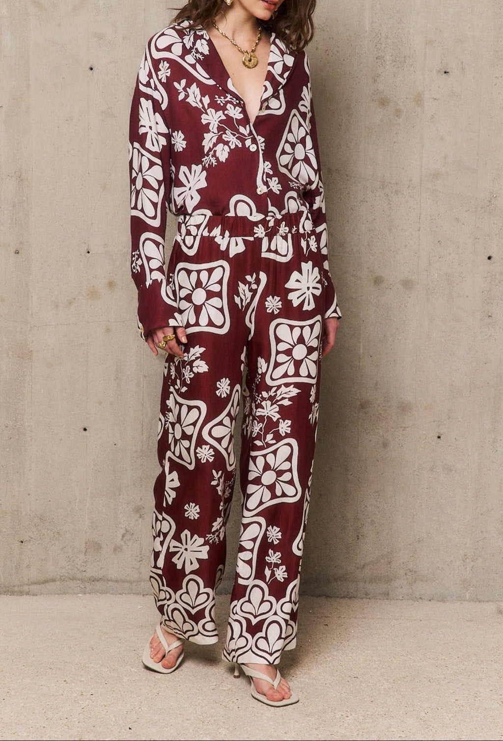 Pantalon Stephanie - Bordeaux