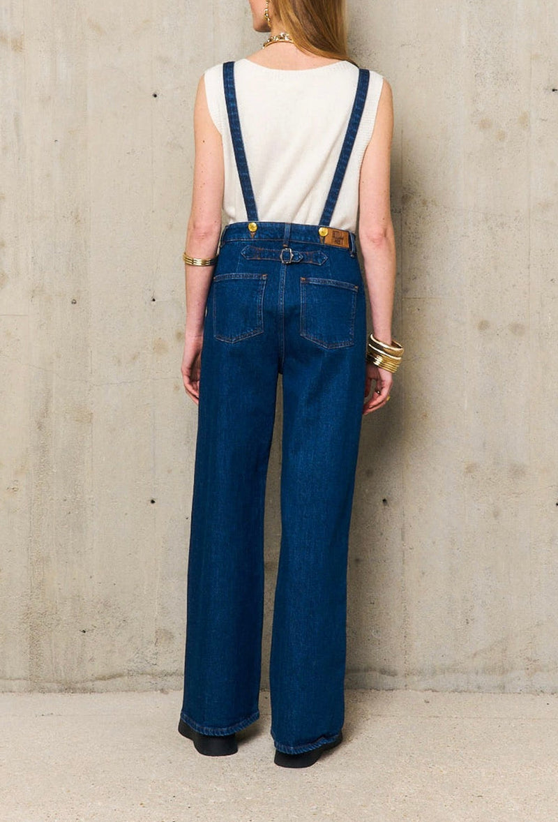 Pantalon Bretelles Moira - Denim