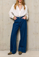 Pantalon Pli Pique Moira - Denim