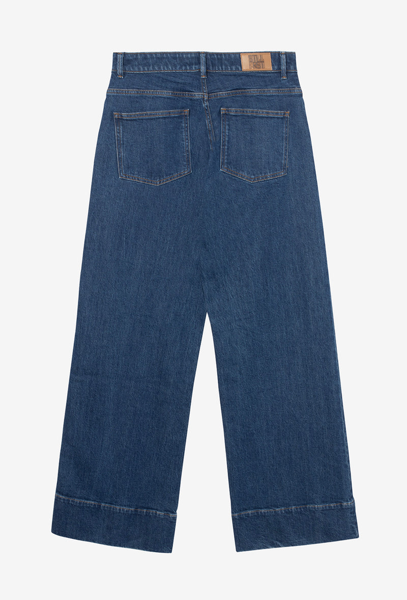 Pantalon Pli Pique Moira - Denim