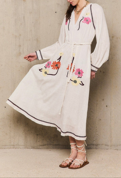 Robe Longue Augustine - Ecru