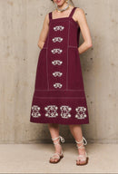 Robe Longue Marguerite - Bordeaux