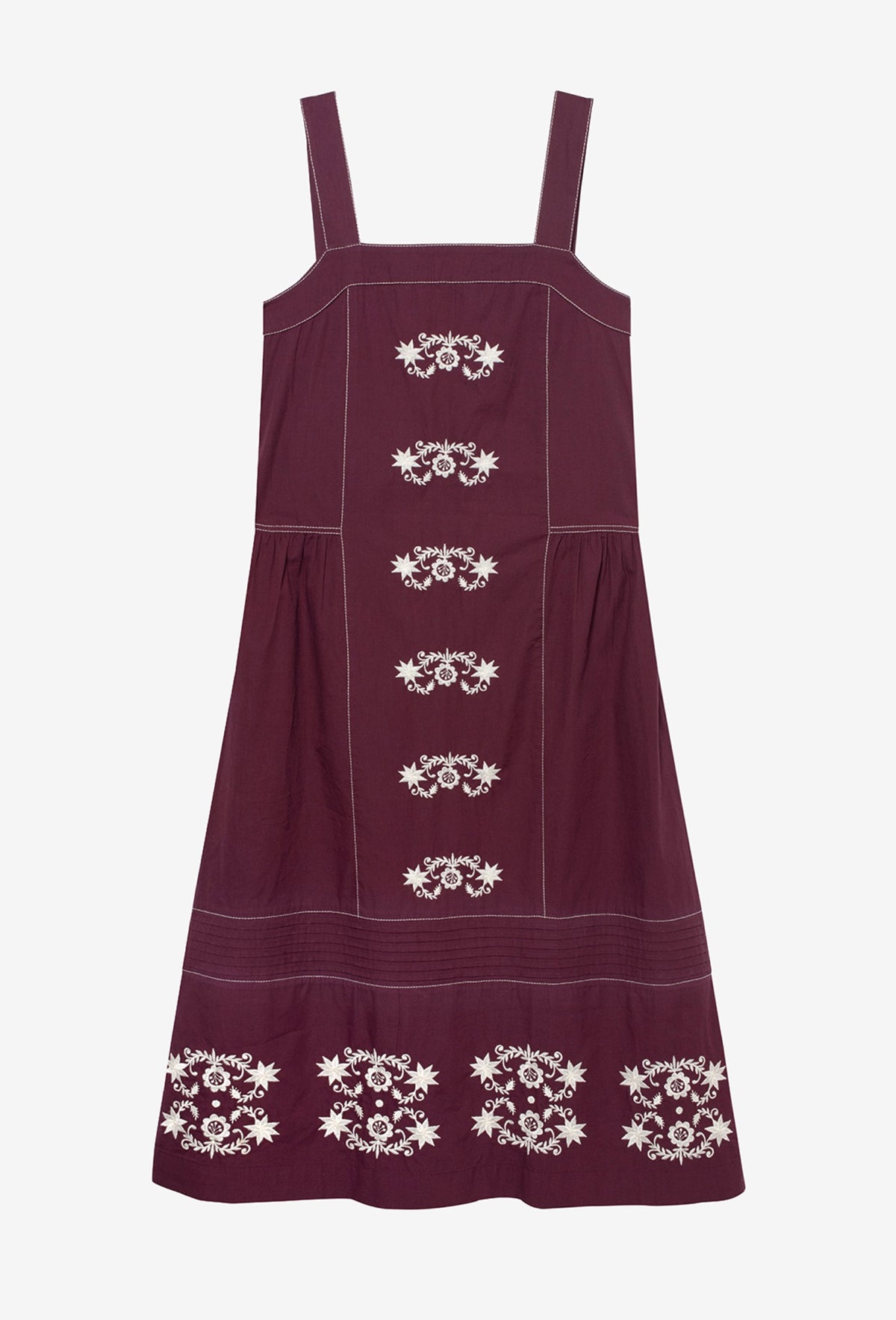 Robe Longue Marguerite - Bordeaux