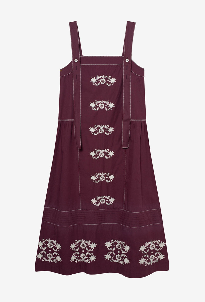 Robe Longue Marguerite - Bordeaux